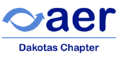 Blue AER logo with a circular swoosh and the words Dakotas Chapter underneath.